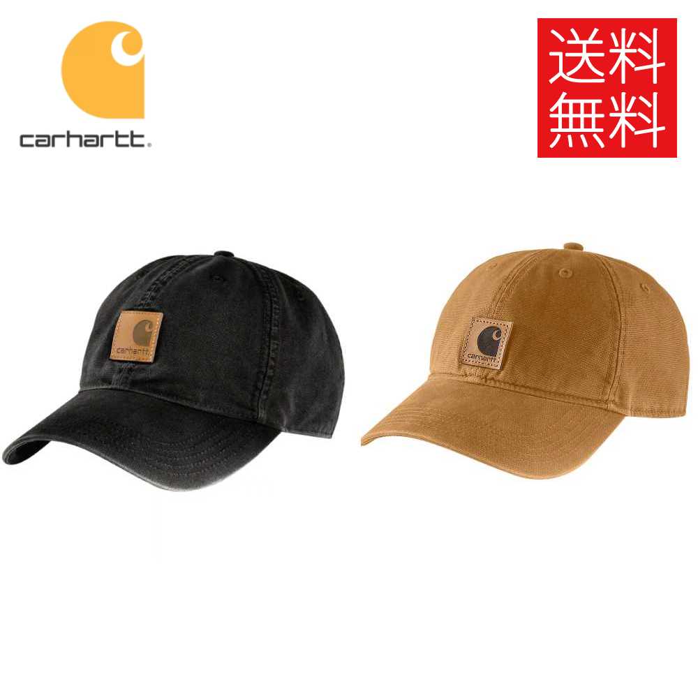 【送料無料】Carhartt ODESSA CANVAS ロー キャップ オデッサ ブラック カーハートブラウン 帽子 黒 茶 CAP Black  Carhartt Brown カーハート メンズ レディース 男女兼用 ストリート