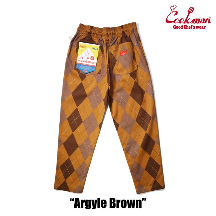 送料無料】COOKMAN クックマン Chef Pants シェフパンツ Argyle アーガイル チェック Brown ブラウン 茶 イ –  Atomicdope