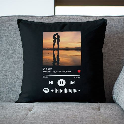 Plaid coperta in pile gialla con codice spotify e foto personalizzabil –