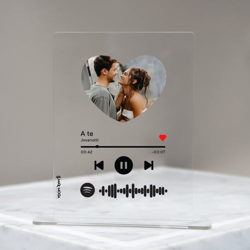 Quadro con codice spotify e foto personalizzabile 30x40cm –