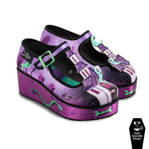 Chocolaticas® SKELETONS UNDER YOUR BED Women's Mary Jane Platform