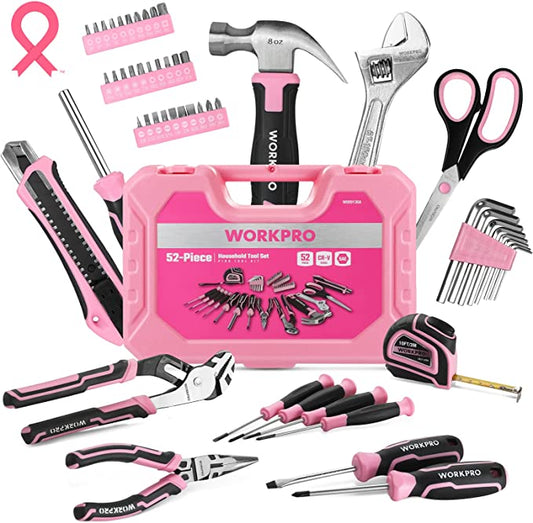 WORKPRO - #‎W083058A - 16-inch Tool Box, Pink Plastic Toolbox with Met –  SHE WORX Supply