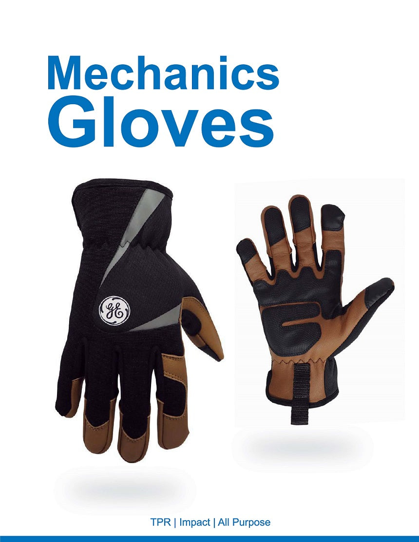 GE PPE  -  #GG410  PRO Mechanics Gloves Hand Protection  - Impact Resistant Gloves