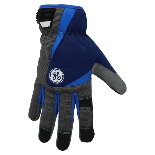 General Electric GG206 Touch Screen Blue Polyurethane Dipped Gloves - Single Pair | Nylon Medium Workwear by GE PPE