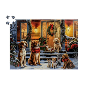 Icy Paws and Christmas Claws Wooden Jigsaw Puzzle 500 / 1000 Piece - Durazza