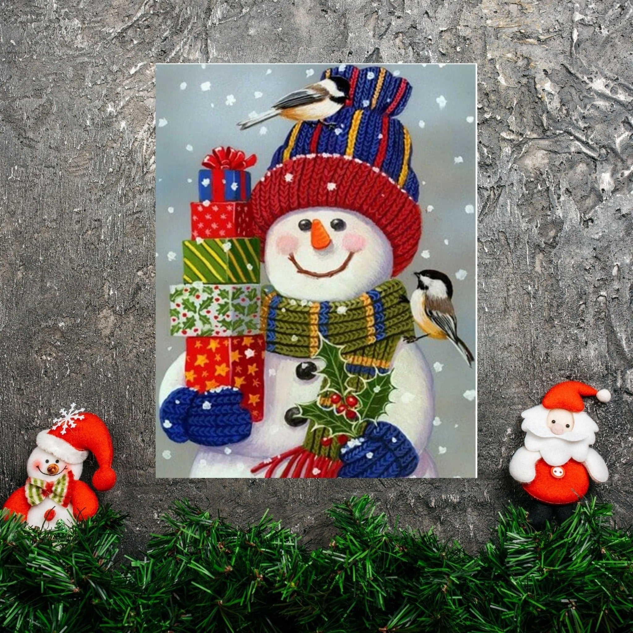 Small Snowman - Diamond Painting Kit – Just Paint with Diamonds