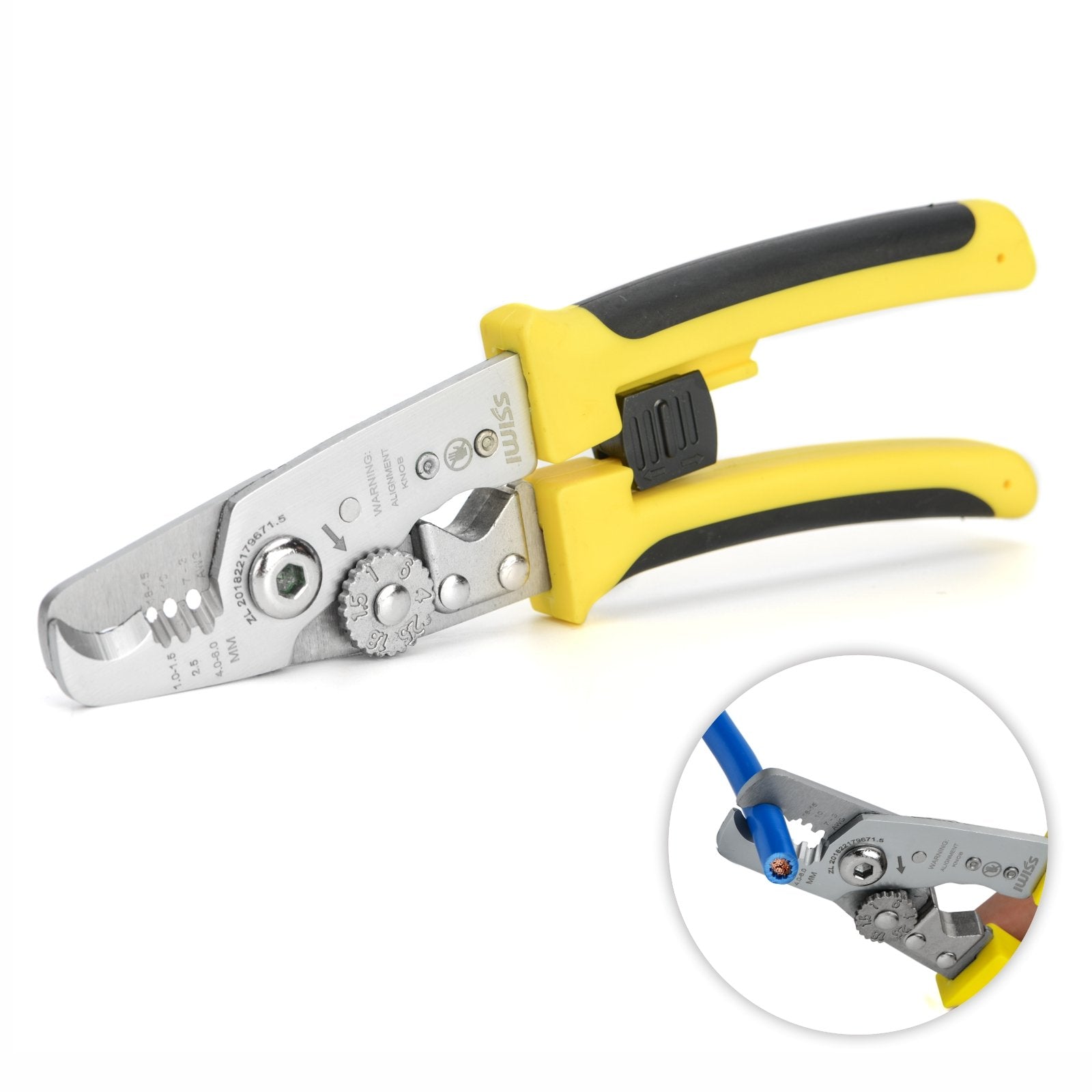 IWISS IWS-0822 0.30-8.0mm2 Electrician Wire Poking Wire Stripper Cable  Pliers