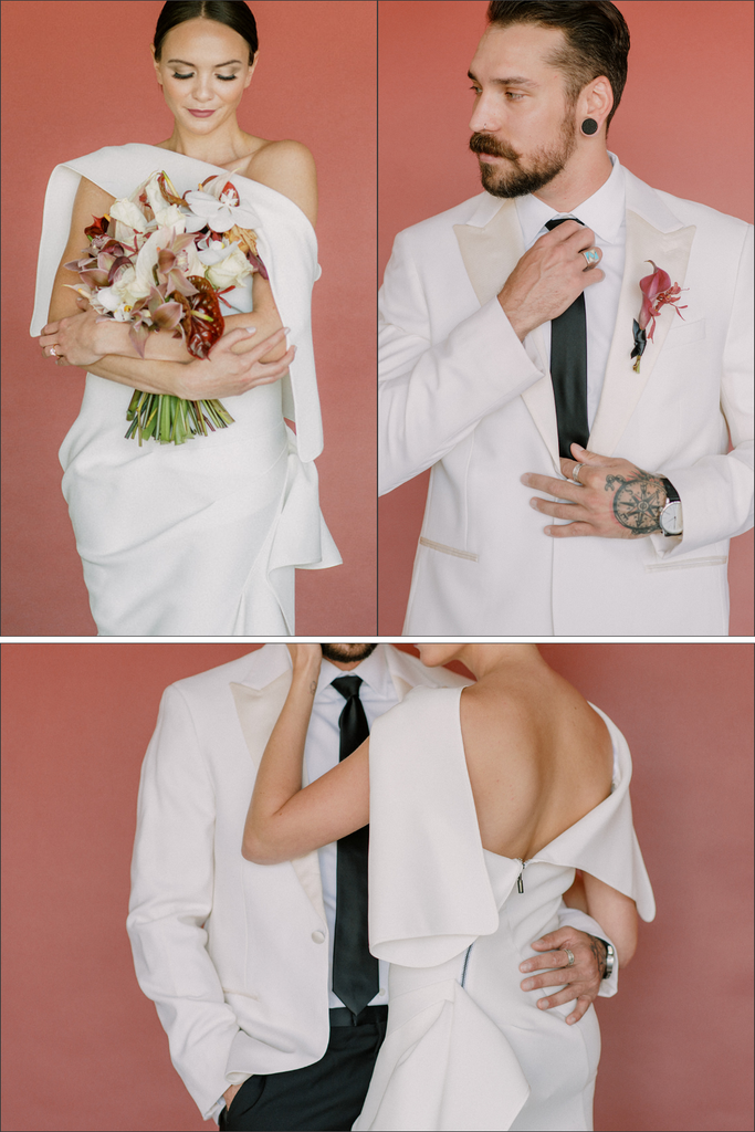 Modern Couple's Portraits | Chic City Wedding Inspiration | Photos by Steph Masat