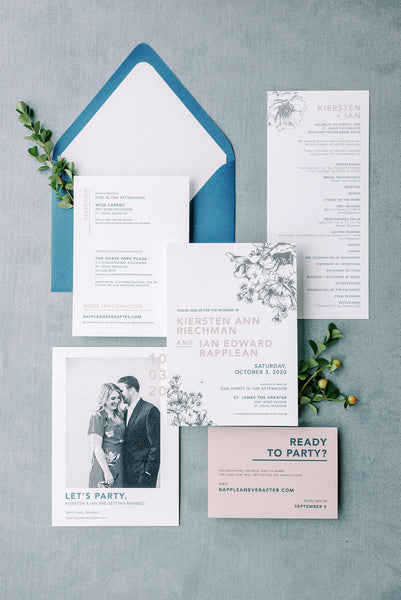 Custom Wedding Invitations from Leighwood Design Studio