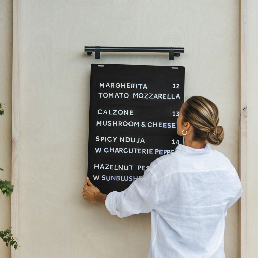 hanging menu board magnetic menu display