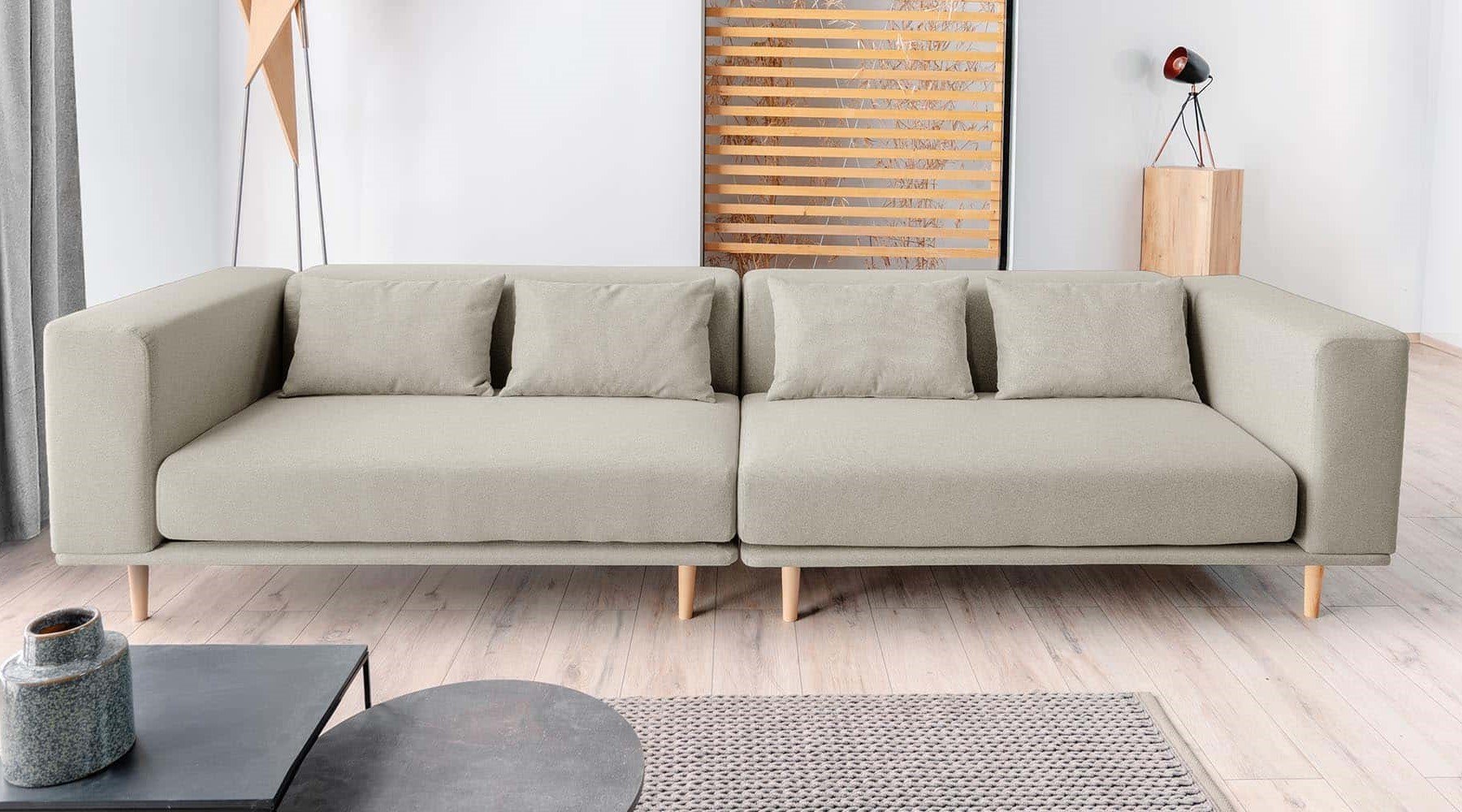 Modulares Sofa Lilly mit Schlaffunktion - Stoff Baumwolle - Livom TestStore product image