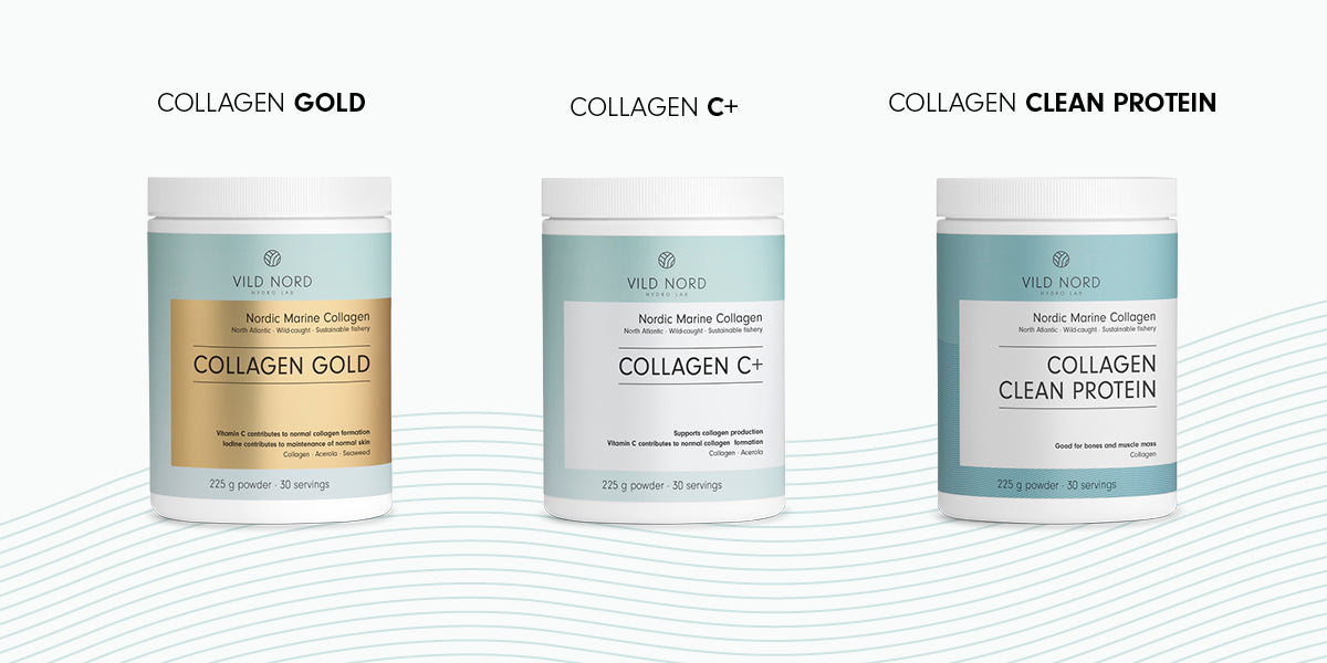 Silisiumdiaggrad i Collagen Gold, Collagen Clean Protein og Collagen C+