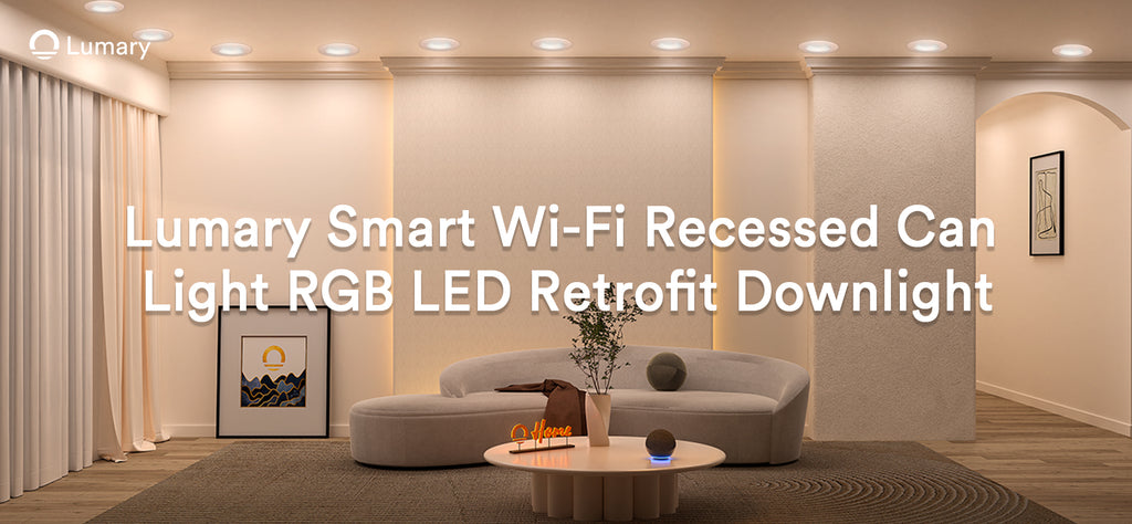 Lumary Smart Wi-Fi Recessed Can Light RGB LED Retrofit Downlight