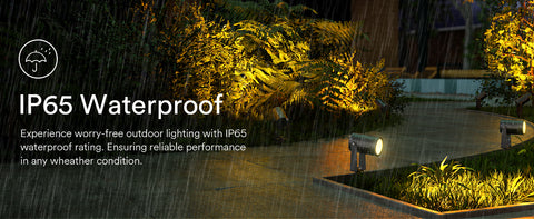 Smart RGBAI Landscape Lights with IP65 level waterproofing