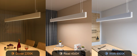 smart linear lights Adjustable color temperature ranges