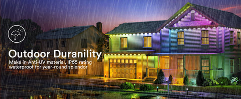 Lumary offers IP65 waterproof grade permanent outdoor eaves lights