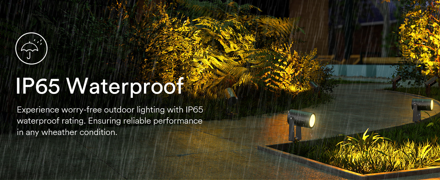 Lumary Smart Landscape Light Pro has IP65 waterproof performance