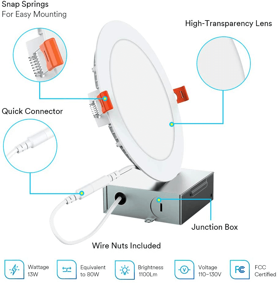 Lumary Smart 5/6 Inch LED Surface Mount Lights LED Disk Light