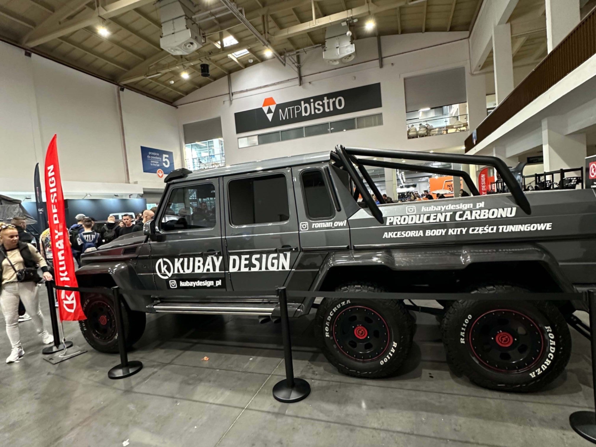Kubay design at the Poznan Motor Show 2024 with Mercedes W463 6x6 and premium car tuning parts