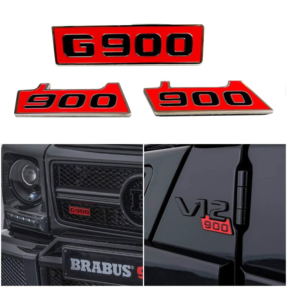 MERCEDES-BENZ W463 BRABUS 700 STYLE ENGINE COVER RED BADGE EMBLEM STICKER —  Kubay Design