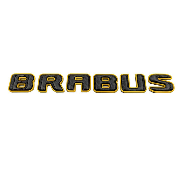 Metallic with carbon fiber Brabus yellow emblems badges set for Mercedes-Benz G-Class W463 W463A W464