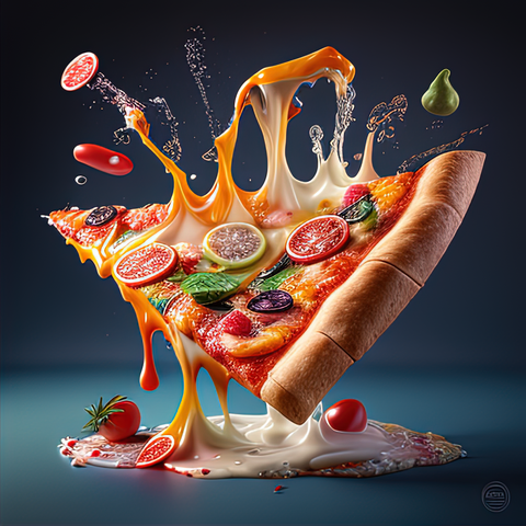 pizza illustrationintelligenza artificiale invasione creativa