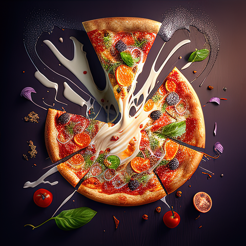 pizza illustrationintelligenza artificiale invasione creativa