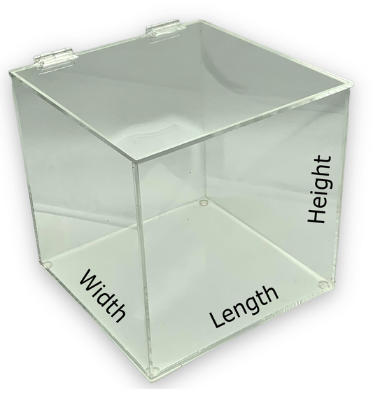 Clear Acrylic Boxes with Lid 5.875x5.875x5.875 Inches Pack of 1 Box, Gift Box and Treat Box. Lucite Cube Display Boxes with Lid