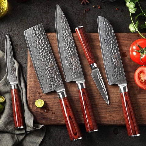 Best Japanese Damascus Steel Chef Knife Professional Kitchen Knife Set ...