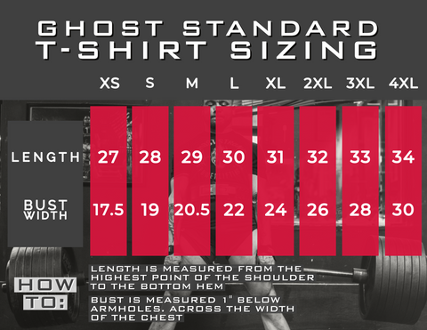 T-shirt Size Chart