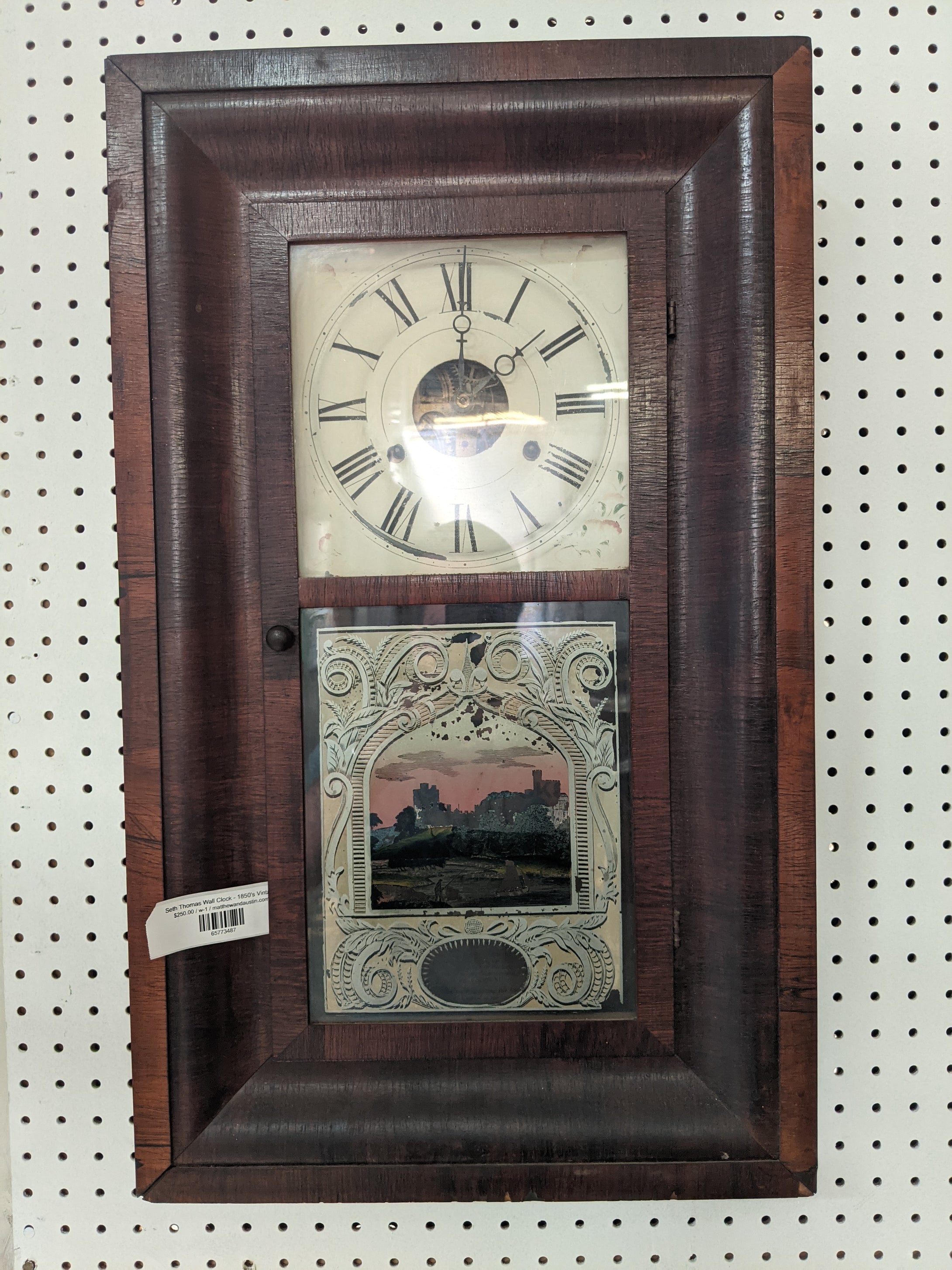 Seth Thomas Wall Clock 1850s Vintage Matthewandaustin