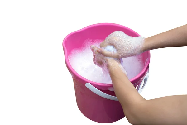 how to hand wash clothes in tub
