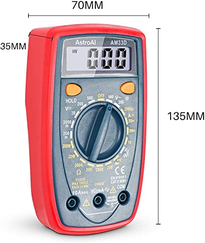 Astroai Multímetro Digital Profesional Voltimetro Amperimetro Medido Los Tornillos