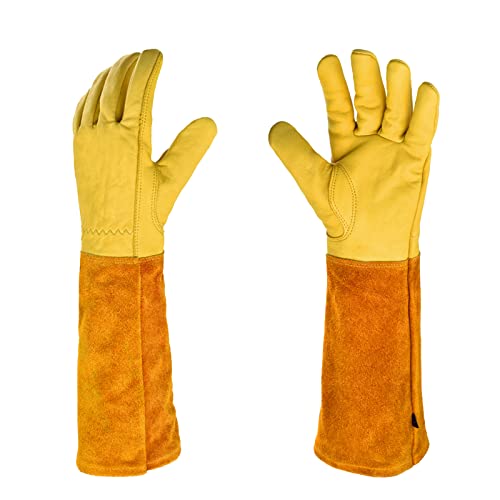 Limón conjunto Desmañado Guantes de jardinería, guantes largos de jardinería, guantes de jardín –  Los tornillos