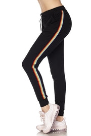 rainbow stripe joggers