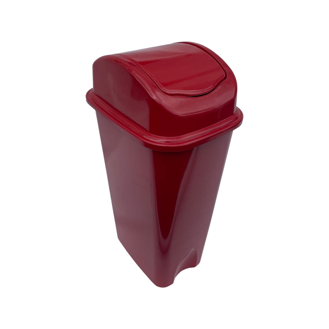 Caneca De Basura Papelera Vaivén Roja De 53 Litros Plastihogar 1701