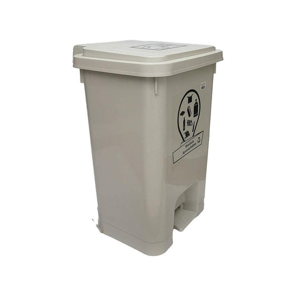 Caneca De Basura Papelera Blanca De 35 Litros Con Pedal Plastihogar 8252