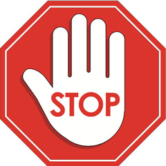 You must stop and wait for your blood sugar to increase. Stop sign.