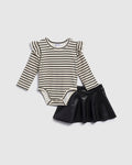 Infant Girls Paris Stripe Skirt Set