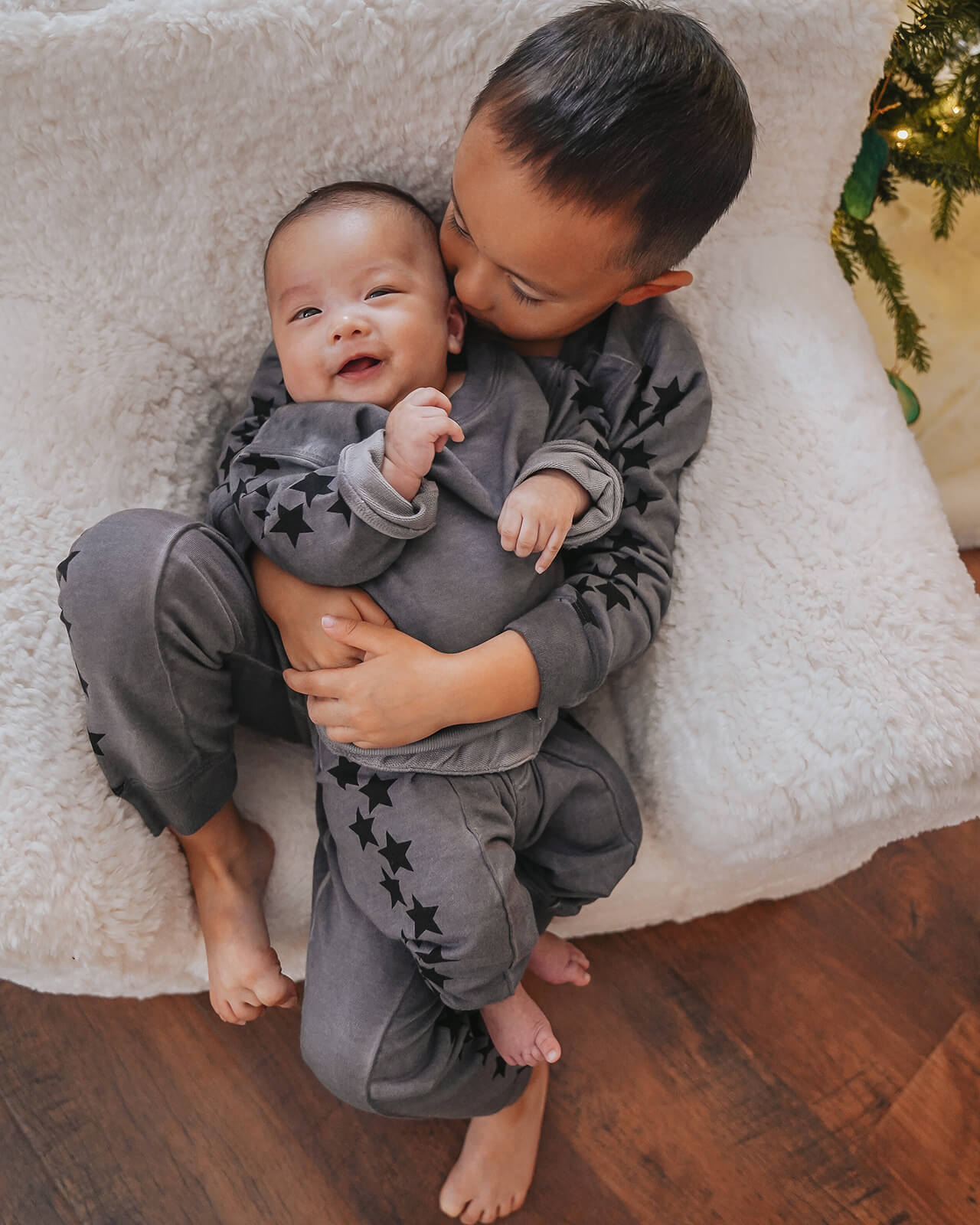 infant boy grey star jogger set