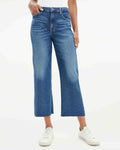 High Waist Crop Wide Leg Jeans