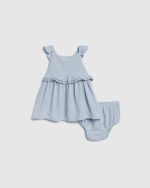 Girls Infant Short Dress With Ruffles