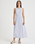 Smocked Cotton Keyhole Sleeveless Beach Dress