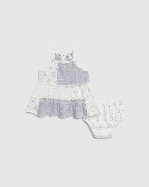 Girls Infant Tank Summer Lace Tiered Dress With Ruffles