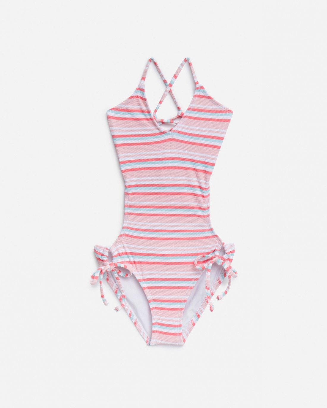 Girls Cozy Stripe One-Piece Swimsuit