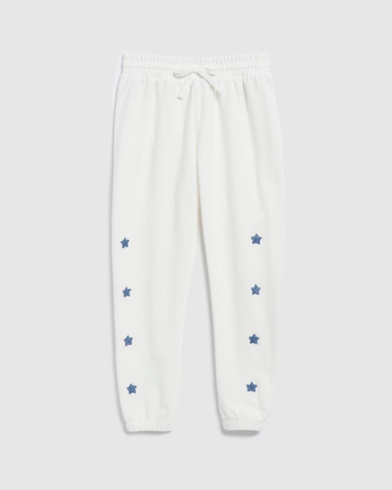 Girls Star Embroidered Jogger