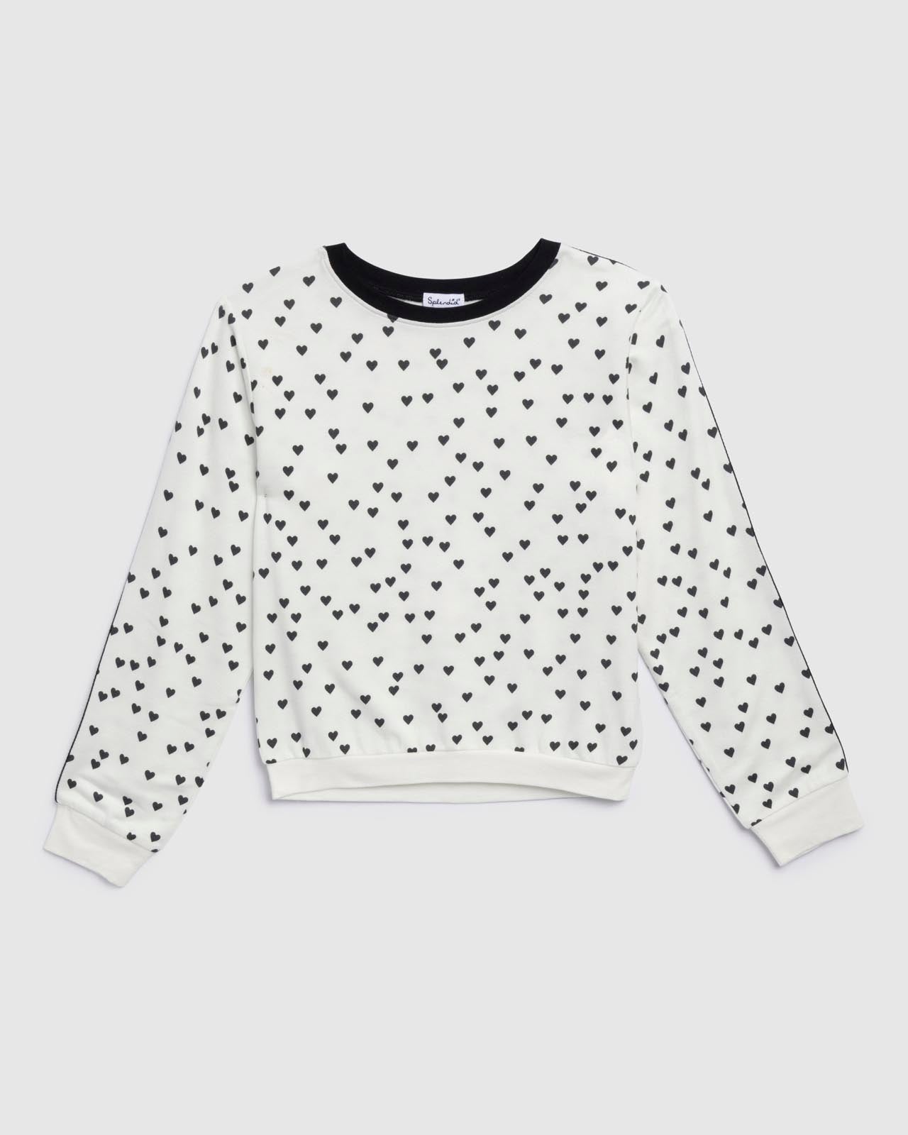 girls mini hearts sweatshirt