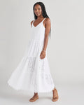 Embroidered Tiered Cotton Maxi Dress