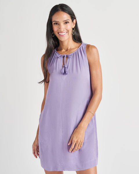 Shift Pocketed Short Rayon Beach Dress