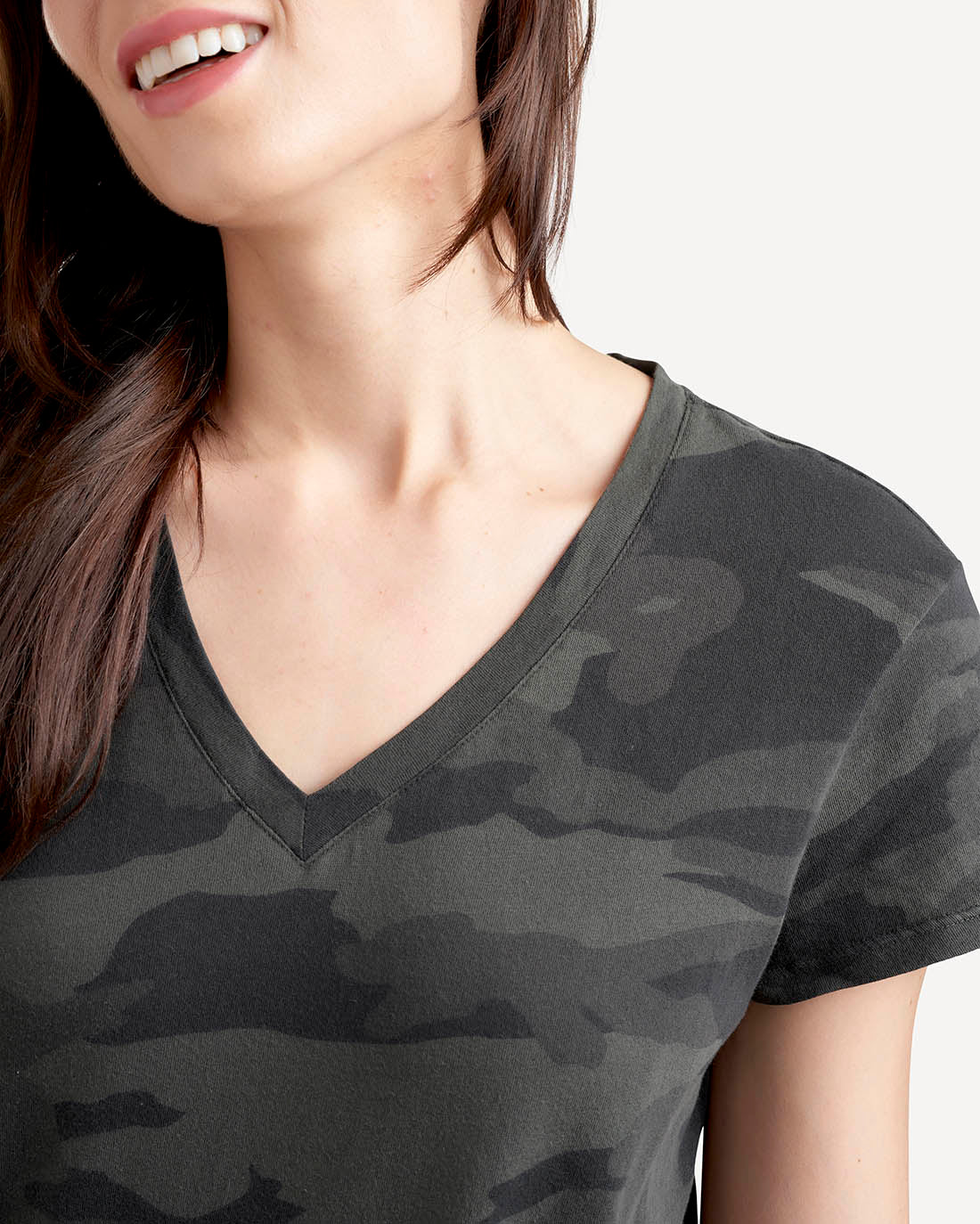 Momme and More Womens Top | Green Camouflage Shirt